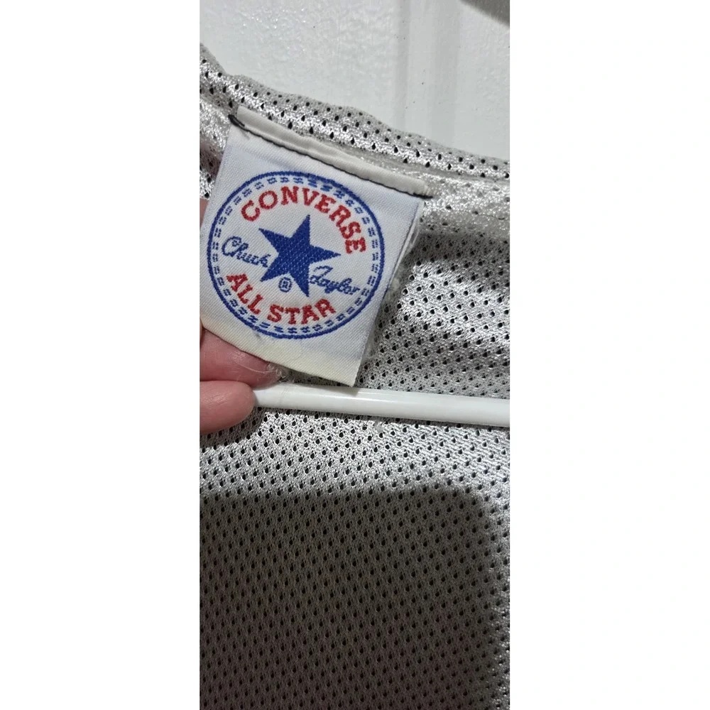 Converse Chuck Taylor All Star Vtg Black Hooded Full Zip Windbreaker Men XL